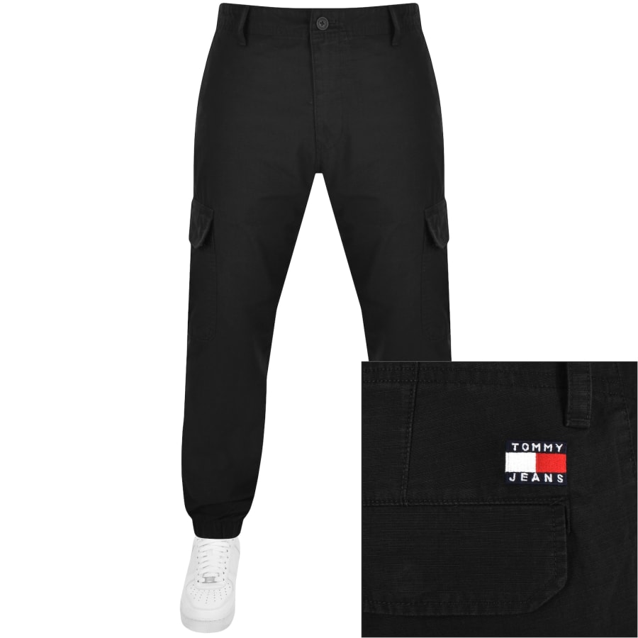 Tommy Jeans Ryan Ripstop Cargo Trousers BlackTommy Jeans Ryan Ripstop Cargo Trousers Black Male 30W 32L